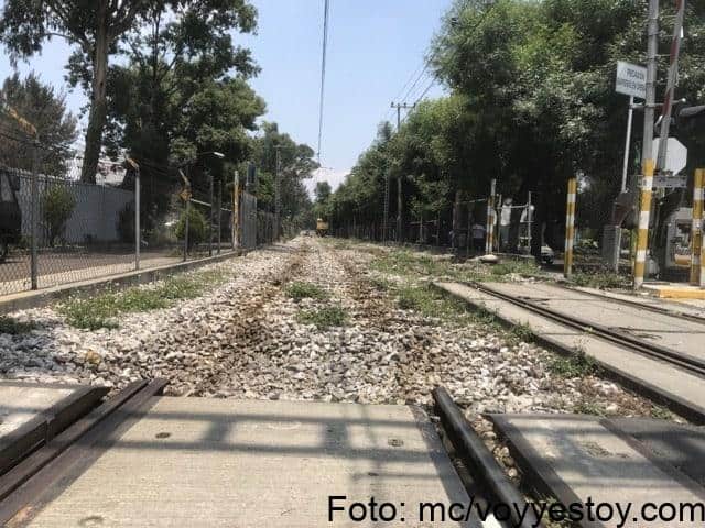 Tren Ligero en obras, a la altura de Arenal/Alcaldía Xochimilco