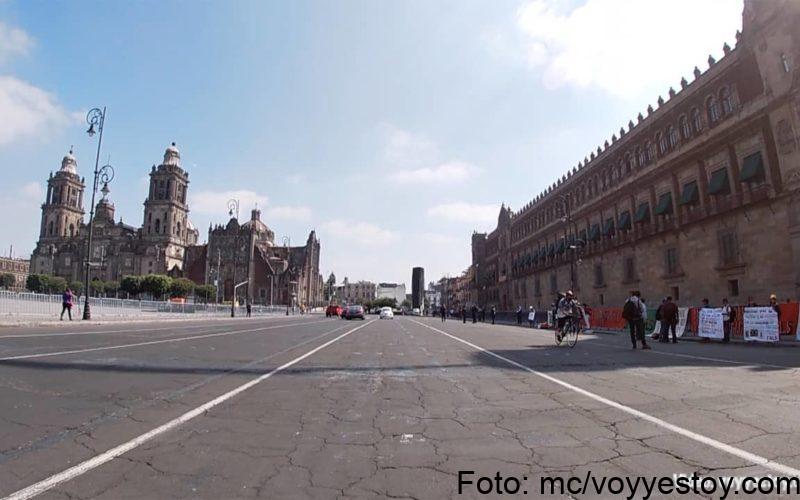 Der Zócalo von Mexiko-Stadt, 2. Juni 2020. Clip: voyyestoy.com