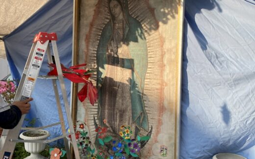Virgen de Guadalupe en el barrio de San Pedro Martir en la Ciudad de México