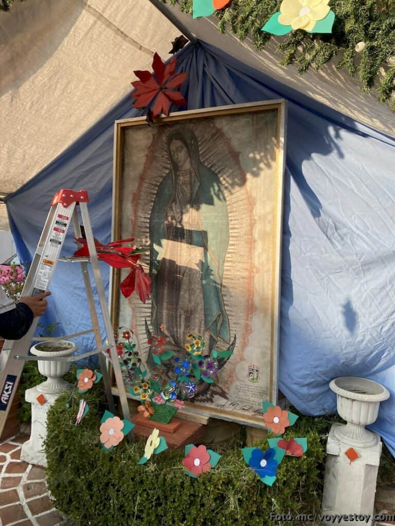 Virgen de Guadalupe en el barrio de San Pedro Martir en la Ciudad de México