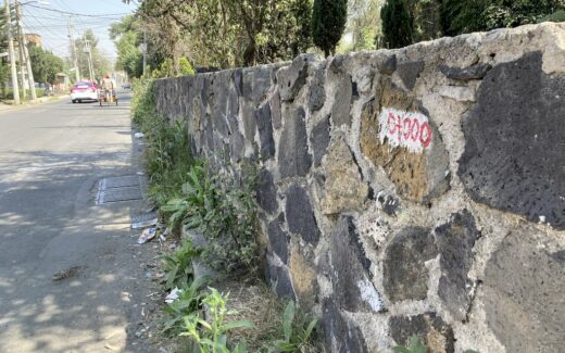 Muro en el Barrio 18 en Xochimilco